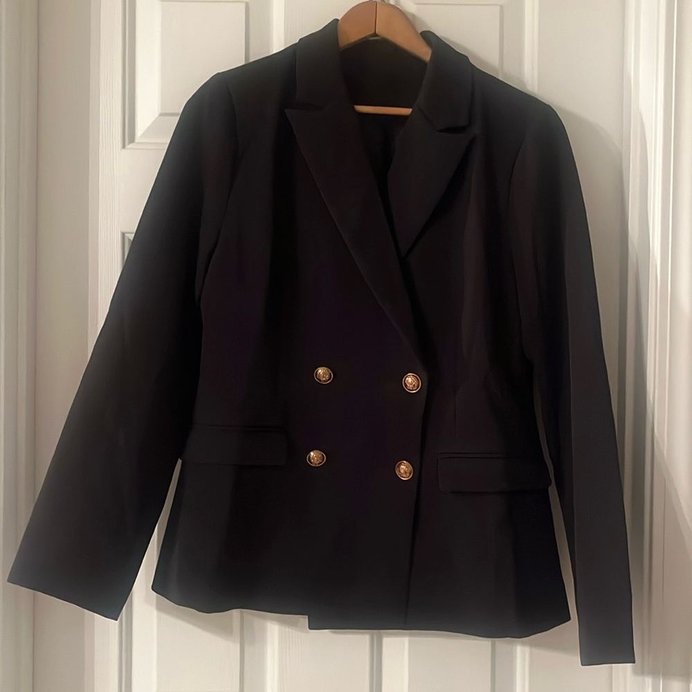 Double breasted black blazer - size small